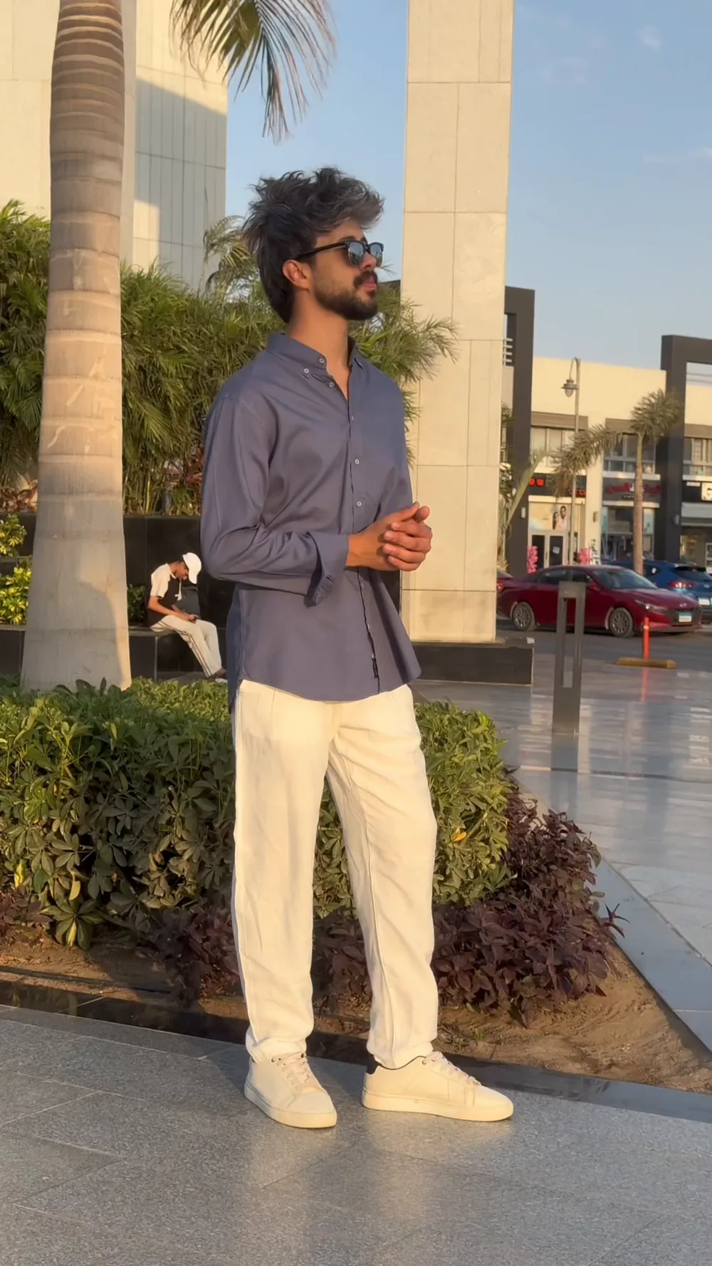 ستايل بنطلون الكتان